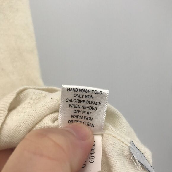 Banana Republic Sweater Womens Small Ivory Cotton Angora Cashmere Short Sleeve - Picture 7 of 10